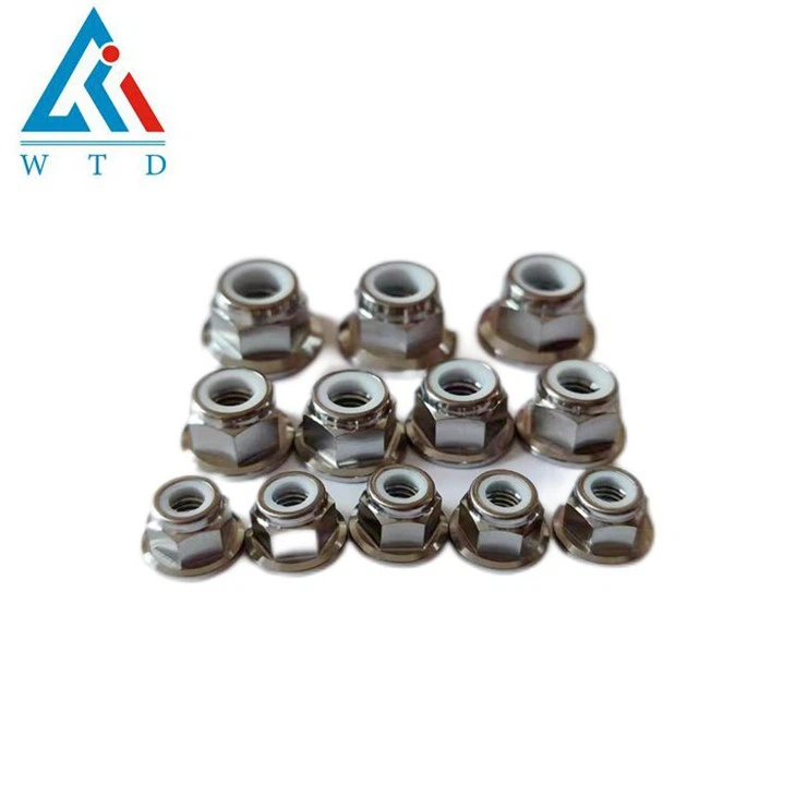 Grade 5 Titanium Nylon Lock Flange Nuts